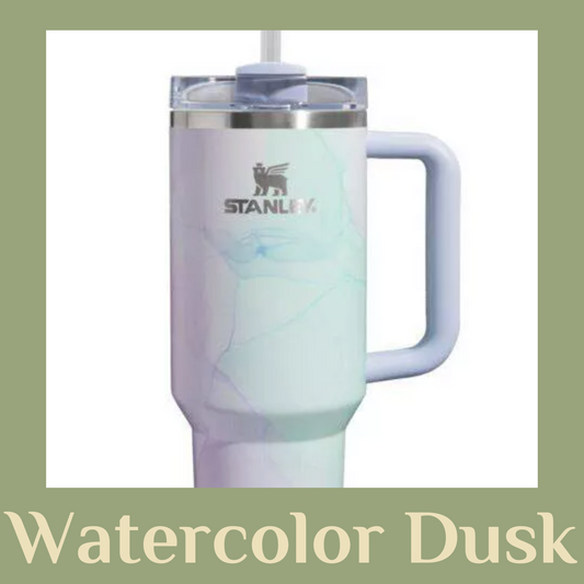 WATERCOLOR DUSK 40oz Engraved Tumbler